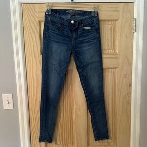 American Eagle Outfitters Women's Dark Blue Skinny Jeans